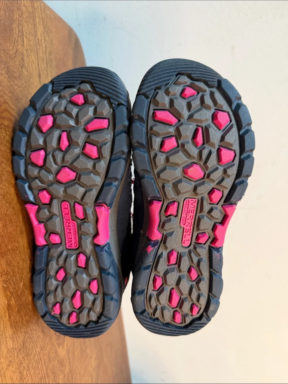 Merrell Navy and Pink Lace-Up Hiking Boots